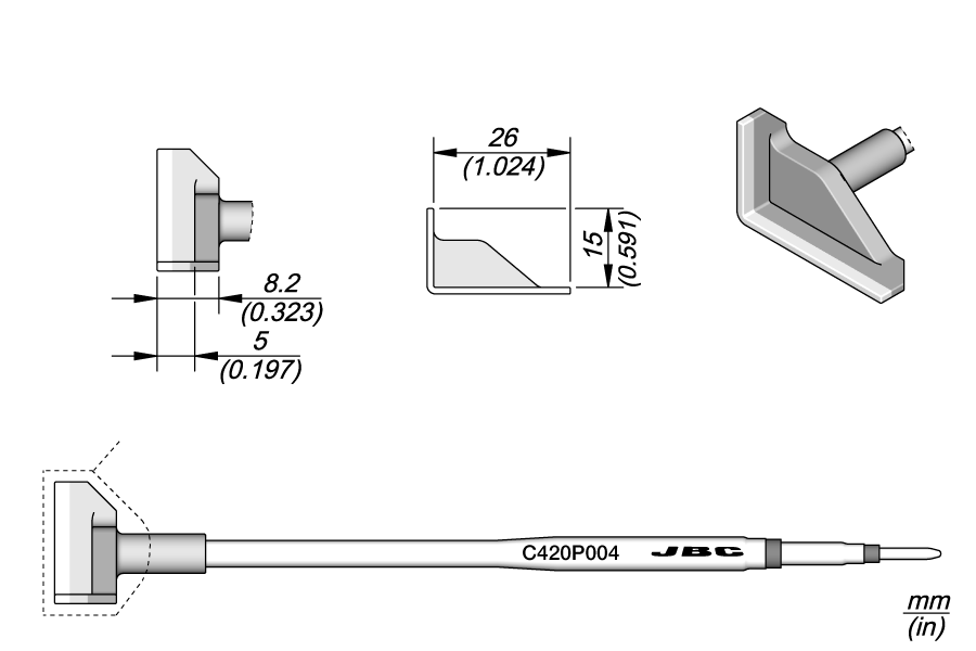 C420P004 - RF Shiel Removal Cartridge 26 x 15 mm